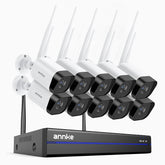 WS800 - 8MP Ultra HD 16 Channel 10 Cameras Wireless NVR Security System, 2.4/5.8G Dual-Band WiFi Pro, Human Motion Detection, Two-Way Audio, Night Vision, Works with Alexa